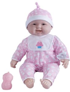this is an image of baby's potty training doll soft body in pink color