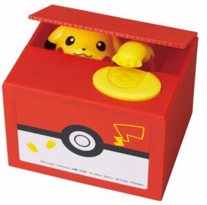 this is an image of pokemon biggy bank for kid's in yellow color