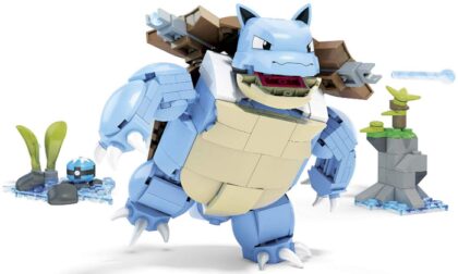 This is an image of kids pokémon building kit with blastoise pokémon caracter