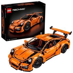 orange porsche built toy and boxset game 