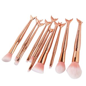 make up brush set mermaid shape