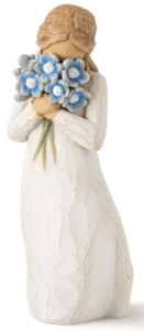 This is an image of kids sympathy sculpted gift, Willow Tree Forget-me-not, Sculpted Hand-Painted Figure