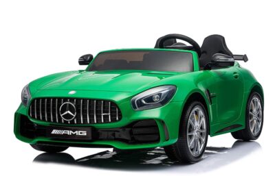 This is an image of a Green GTR Mercedes Benz Ride on car