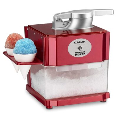 This is an image of a Red Cuisnart Snow cone maker
