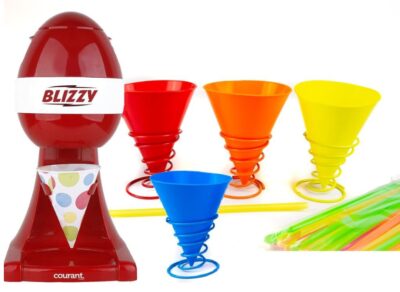 This is an image of a Red Blizzy Snow cone maker set