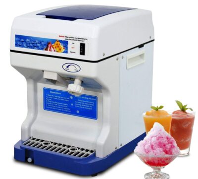 This is an image of a white and Blue Snow cone maker