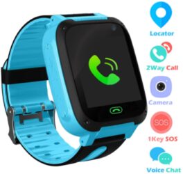This is an image of a Blue Kids Smartwatch and GPS
