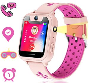 This is an image of a Pink Kids smartwatch and GPS