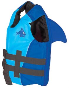 This is an image of aBlue Kids life jacket