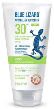 This is an image of a Blue lizard Kids Sunscreen