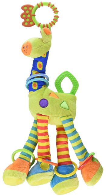 This is an image of a baby giraffe rattle toy