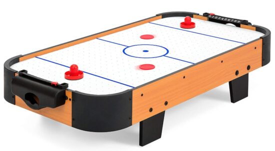 This is an image of a kids air hockey table