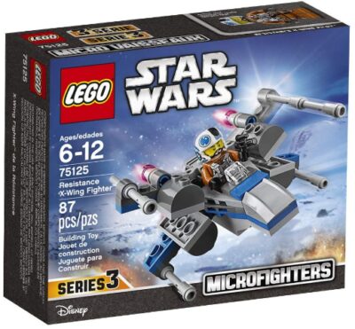 This is an image of LEGO star wars X wing fighter building set