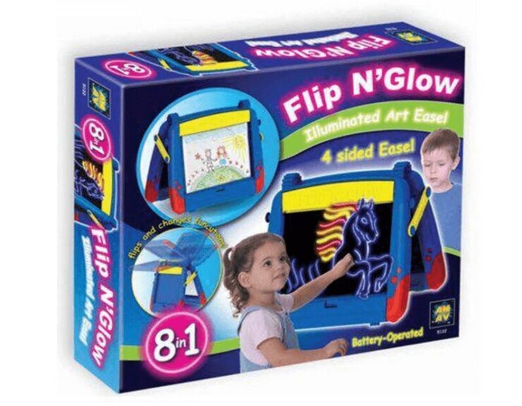 AMAV Flip 'N Glow Table Top Easel for girls