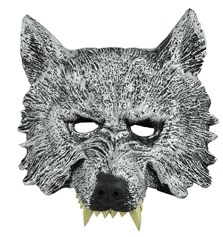 Himine Halloween Gray Wolf's Head Mask