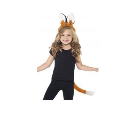 Smiffys Children's Unisex Fox Kit, Headband & Tail, One Size, Colour: Brown,