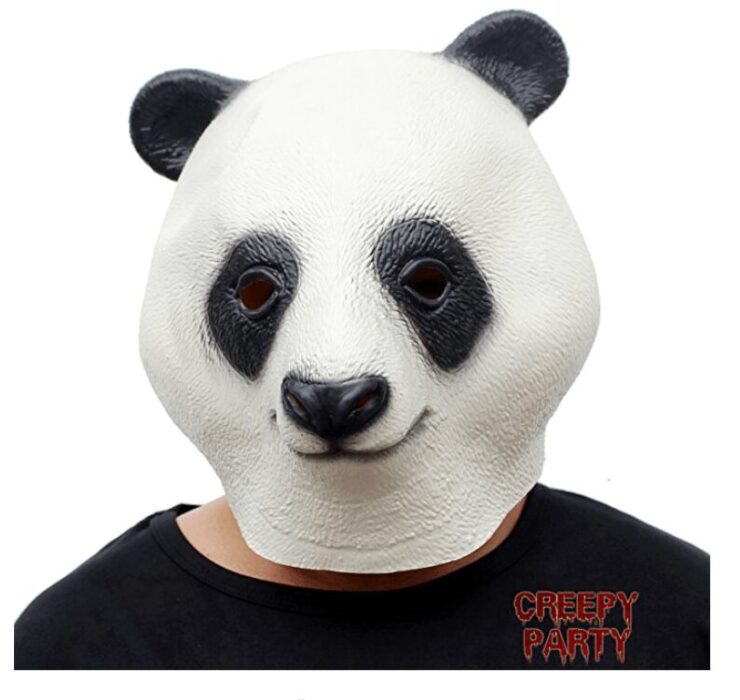 CreepyParty Novelty Halloween Costume Party Latex Animal Head Mask Giant Panda