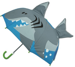 This is an image of kids shark pattern umbrella , Stephen Joseph Pop Up Umbrella