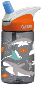 This is an image of kids shark pattern water bottle