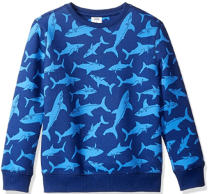This is an image of kids shark pattern sweatshirt