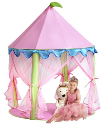 this is an image of kid's teepee tent sonyabecca princess in pink color