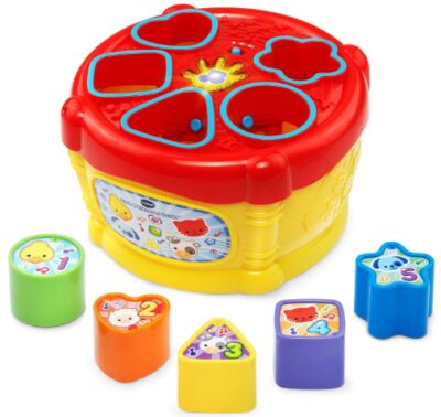 This is an image of kids and toddlers toy drul discover with five pieces and colorful blocks