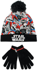This is an image of kids star wars hat and gloves set, Star Wars Boys' Star Wars Hat and Gloves Set