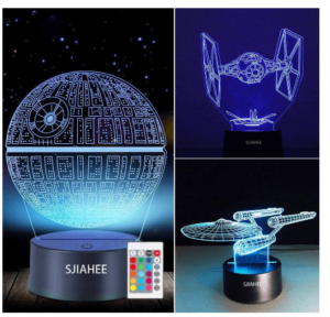 This is an image of kids 3D Star Wars Lamp - Star Wars Gifts - Star Wars Light - Star Wars Lamp& Perfect Gifts for Kids and Star Wars Fans(3 pcs)