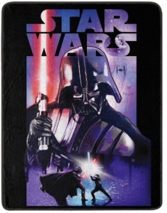This is an image of Disney Star Wars, "Darth Night" Micro Raschel Throw Blanket, 46" x 60", Multi Color