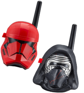 This is an image of kids star wars 2 way radio toy, eKids Star Wars Kylo Ren & First Order Trooper Kids Walkie Talkies for Kids Static Free Extended Range Kid Friendly Easy to Use 2 Way Radio Toy Handheld Walkie Talkies Team Work Indoors or Outdoors