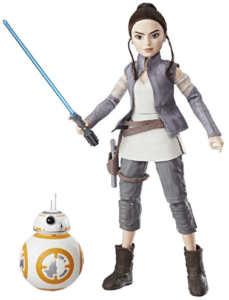 This is an image of kids star wars hero toy, Star Wars Forces of Destiny Rey of Jakku and BB-8 Adventure Set
