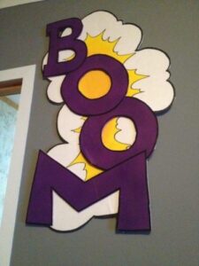 superhero Wall Decoration with the letters BOOM