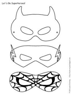 superhero cut-out masks