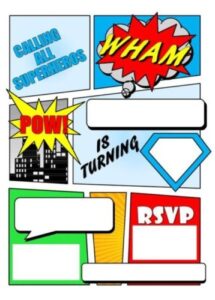 superhero invitation 