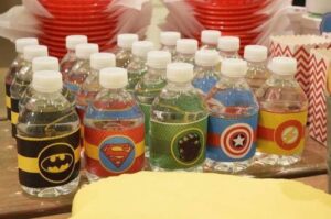 superhero themed water bottles