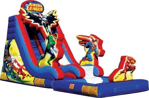 superhero wetslide and pool