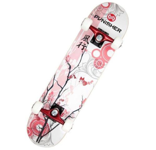 Punisher skateboard with Chinese style graphics 