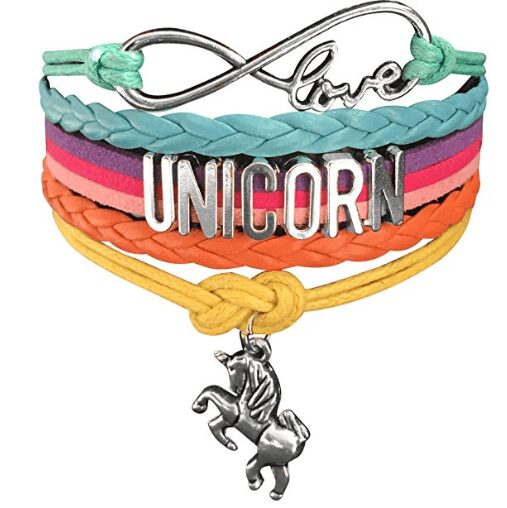 Unicorn Bracelet Wristband Handmade Rainbow 