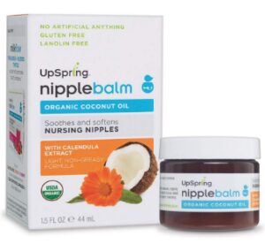 this is an image of woman's upspring nipple balm cream