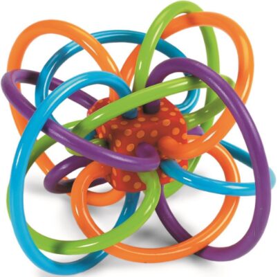 This is an image of Winkel rattle and sensory teether toy by Manhattan Toy