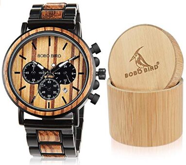 This is an image of brother's wooden mens watch