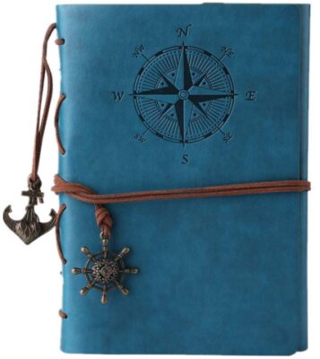 This is an image of teen's writing journal notebook in blue color
