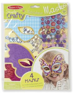 Melissa & Doug Simply Crafty Marvelous Masks Activity Kit (Makes 4 Masks, Great Gift for Girls and Boys - Best for 4, 5, 6, 7, 8 Year Olds and Up)