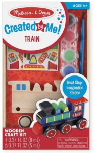Melissa & Doug Decorate-Your-Own Wooden Train Craft Kit, Standard Packaging