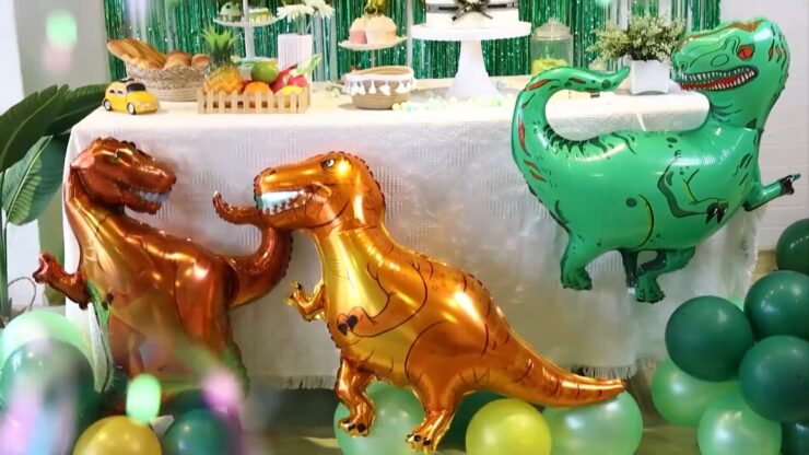 Dinosaur Birthday Party Decorations Set 130 Pcs Dinosaur Jungle Themed Party Supplies for Kids Boys