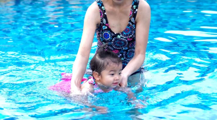 Baby swimming