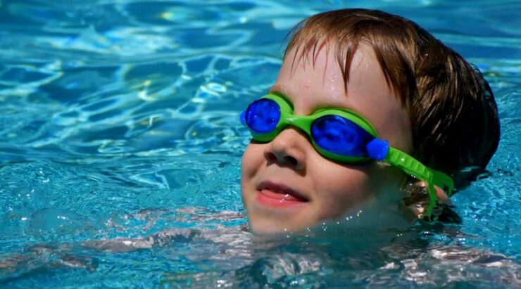 boy swimming